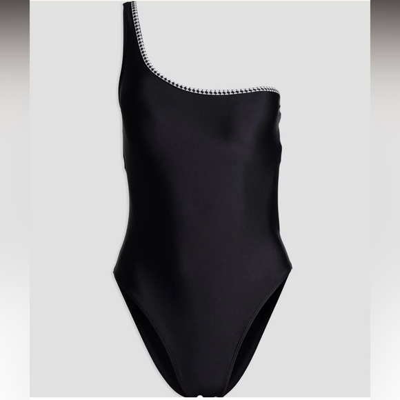 NWT LEMLEM Lena One Shoulder One Piece Black & White Swimsuit- Sz Xs - Picture 2 of 11